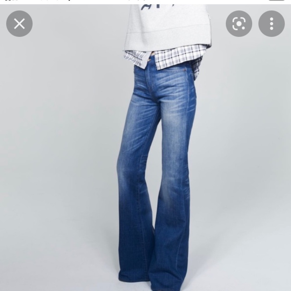 Madewell flea market flares. Skinny skinny. Size 27. Cut raw hem to 32” inseam.